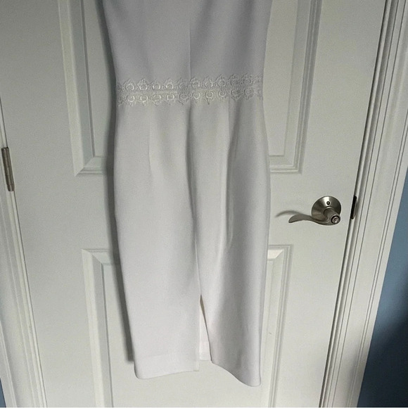 Dress the Population one shoulder floral appliqué Dress white 18470 - Picture 8 of 14